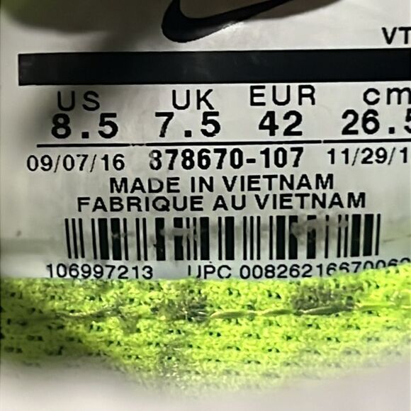 🔥🔥 NIKE Air Zoom All Out Flyknit Running Shoes Men Sz 8.5 - EXCELLENT Conditio - Picture 15 of 16